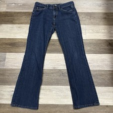 Loft Jeans Women’s Sz 6 Mid Rise Original Bootcut Stretch Denim Dark Blue in VGC