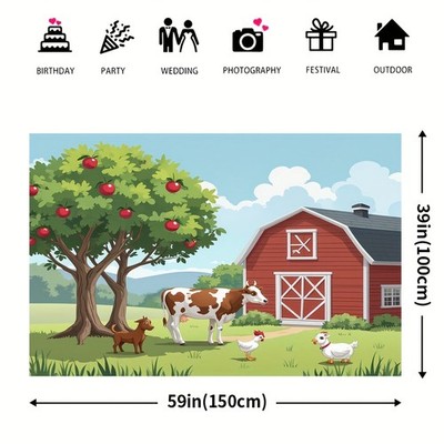 1pc Oversized Rustic Farmhouse Country Life Photography Props | Animal Theme,