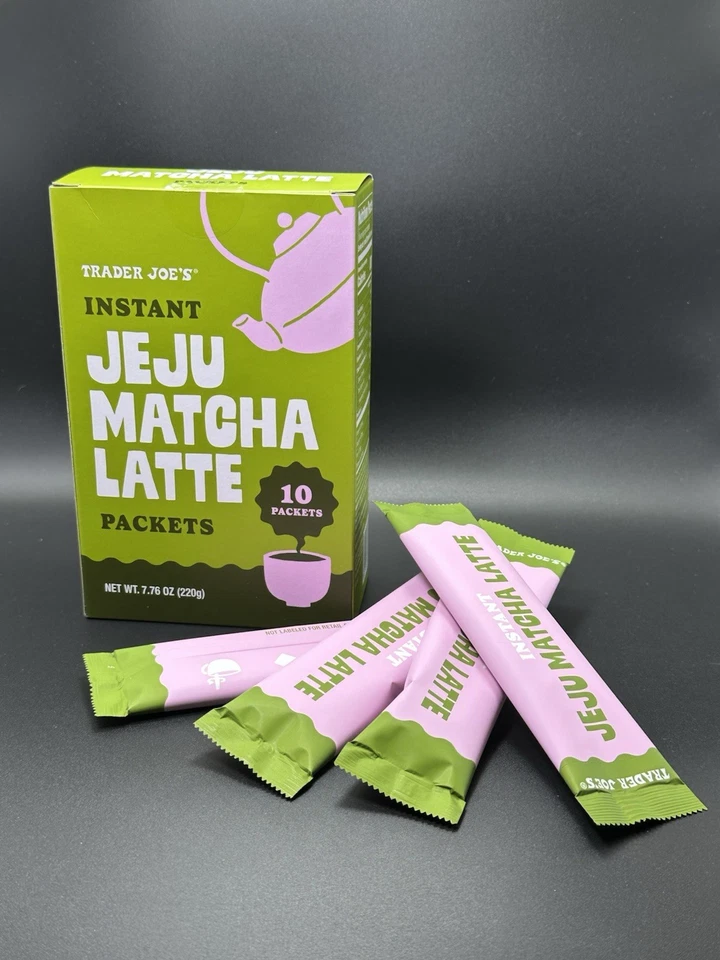 New! Trader Joe's Instant Jeju Matcha Latte Packets 7.76 oz - Image 2 of 4