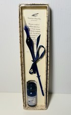 Venetian Glass Writing Pen with Ink in Gift Box Italy