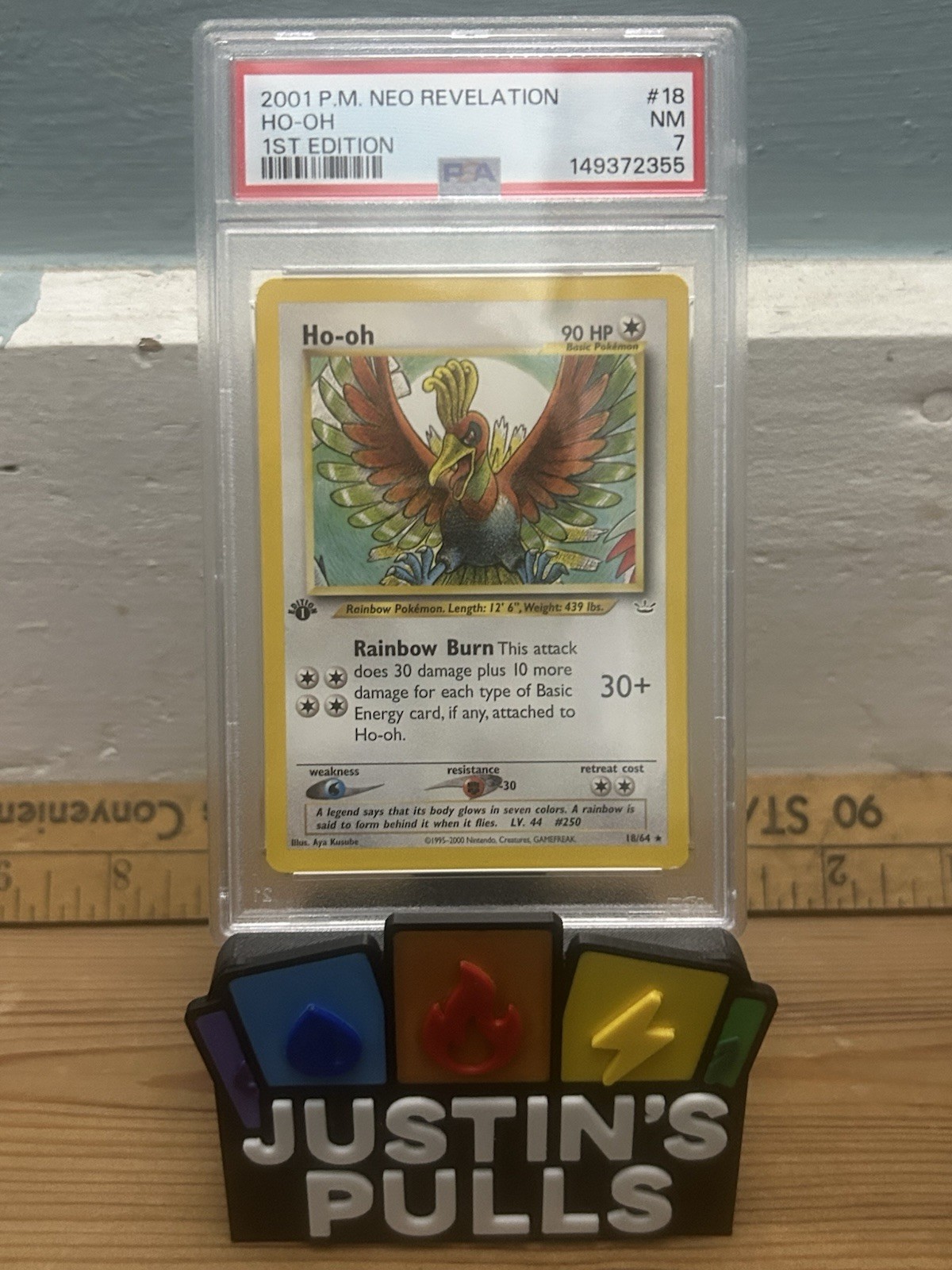 2001 Pokemon Neo Revelation Ho-oh 1st Edition PSA 7 18/64