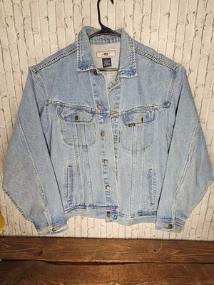 Lee Men's Blue Trucker Jacket Las Vegas Centennial Embroidered Logo Button L