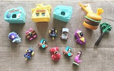 Lot Of 15 Vintage Flintstones Toy Figures Houses, Figures, Cars
