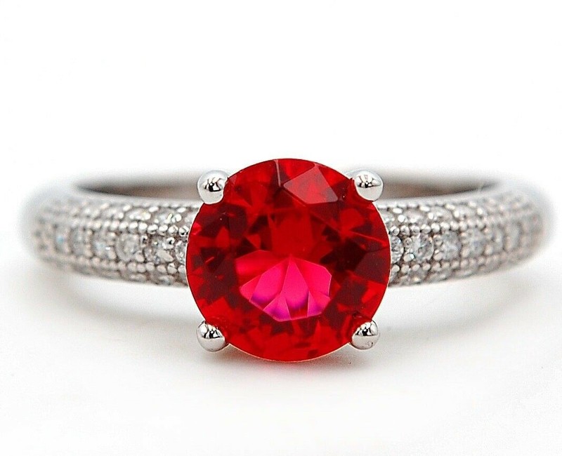 3CT Heat Treated Rubellite Tourmaline 925 Sterling Silver Ring Sz 8 N2-1