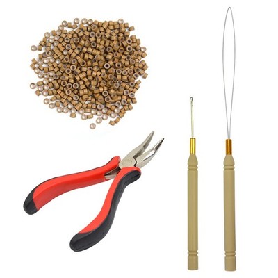 Microring Haarverlängerung Set mit 1 Stück ITip Hair Zangen 1 Stück Microring...