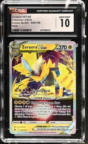ZERAORA VSTAR (2023) CROWN ZENITH - 055/159 (HOLO) CGC 10