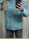 The North Face Youth Girls XL Reversible Mossbud Jacket Full Zip Fleece Blue EUC — photo 4