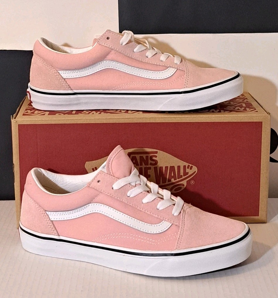 Vans Kids Girls Old Skool Lace Up  Sneaker, Canvas Powder Pink US 7  thumbnail 9
