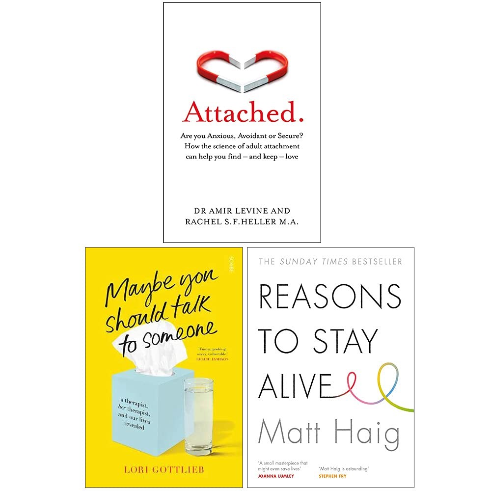 Attached, Maybe You Should Talk To, Reasons to Stay Alive 3 Books Collection Set