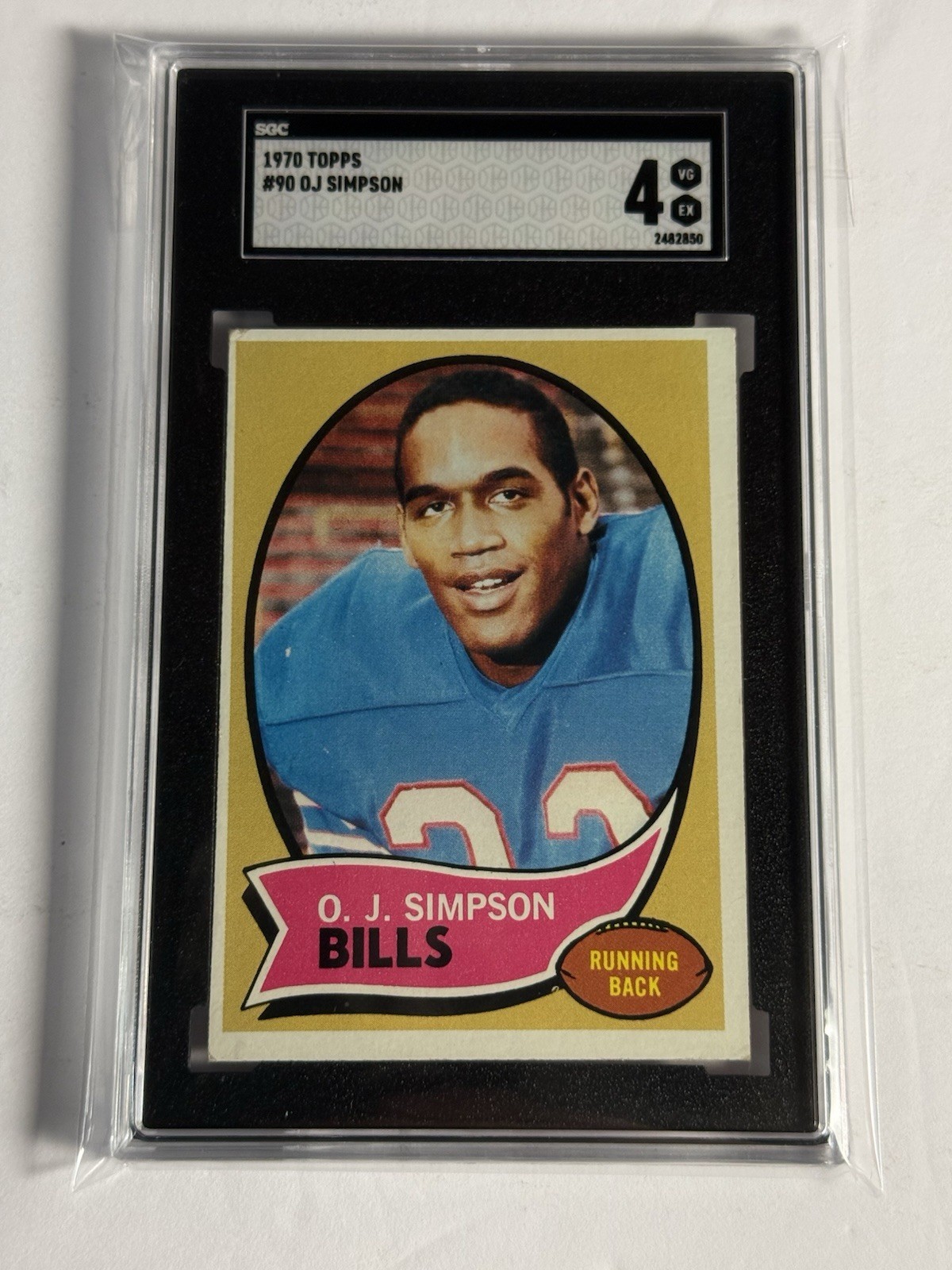 1970 Topps - O.J. Simpson #90 (RC) SGC 4 Buffalo Bills Rookie Card