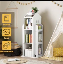 360° Rotating Bookshelf Tower | Space Saving Castle Bookcase Storage Unit