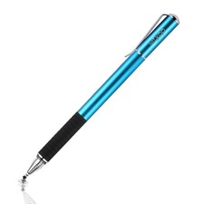 2-in-1 High Precision Stylus Disc Fiber Tips 3 Replaceable Tips Blue