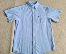 Anzug Hemd Gr. 128-134 hellblau kurzarm, Bottum down festlich Oberhemd Kommunion