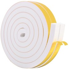 Weather Stripping Door Seal, 1/2 Inch W X 1/2 Inch T Adhesive Foam Tape, Wind...