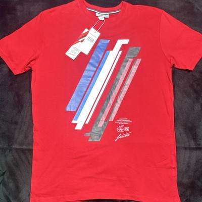 Lacoste Sport Men's Red Graphic Logo Print Crew Neck Cotton Jersey Tee XL TH9270
