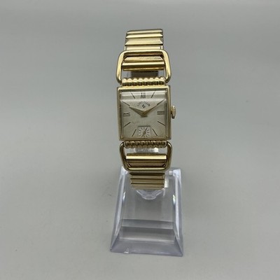 Vintage Lord Elgin Mens Watch 20mm 14K Gold Filled Manual Wind