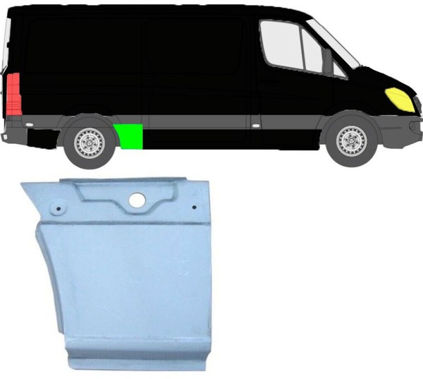 KotflüGel FüR Mercedes Sprinter Kurzer Radstand 2006 – 2021 Hinten Rechts-image