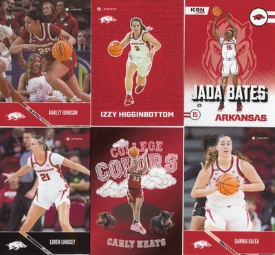 ONIT 2024-25 Arkansas Razorbacks Women's Basketball Team Trading Cards -You Pick