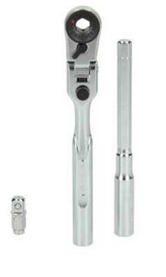 KS TOOLS Bit-Umschaltknarre 918.1590 119mm Chrom-Vanadium-Stahl 104g