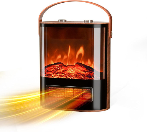 Electric Fireplace Infrared Space Heater, 1500W Freestanding Fireplace Stove