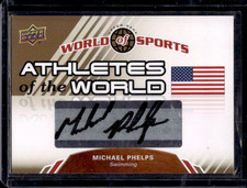 2010 Upper Deck World of Sports Michael Phelps Auto USA Swimming