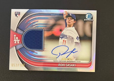 2025 Bowman Chrome Relic Roki Sasaki #/150 RC Rookie Auto Jersey Autograph Mint