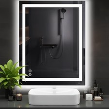 48"x 36" LED Bathroom Mirror, Wall Vanity Mirror, 3 Colors Touch , Anti-Fog