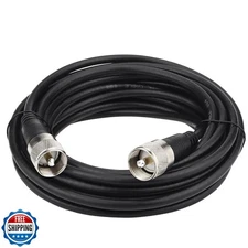 Ullnosoo RG8x Coaxial Cable, 25ft CB Radio Antenna Coax Cable UHF PL259 Male 