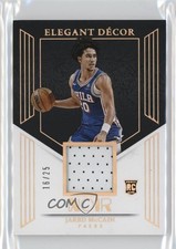 2024-25 Panini Noir Elegant Décor Rookie Jerseys Holo Gold /25 Jared McCain 1r8v