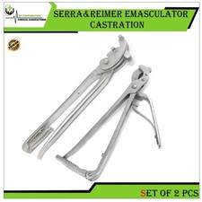 Juego de 2 piezas de emasculador Serra & Reimer - Instrumentos de castración veterinaria