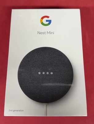 Google Nest Mini 2nd Generation Smart Speaker - Charcoal NEW FACTORY SEALED.