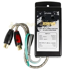 Xscorpion Hi to Low Line Output Converter Speaker 2 RCA Adjustable Gain LC08