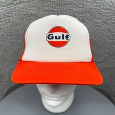 Gulf Gas & Oil Cap Vintage Snapback 1980s Mes...