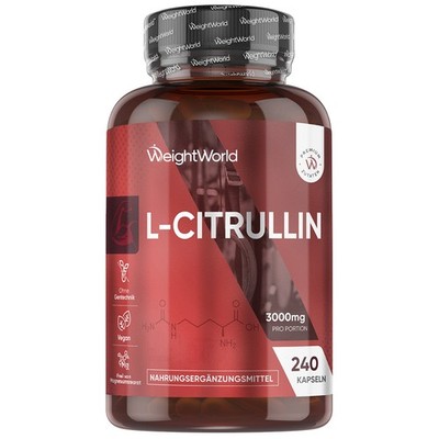 WeightWorld L Citrullin 3000 mg 240 Kapseln 4 täglich vegan