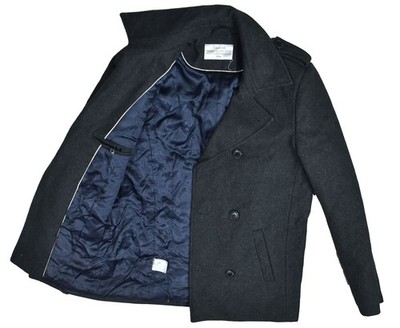 THESE GLORY DAYS Grauer Herren-Wollmantel M