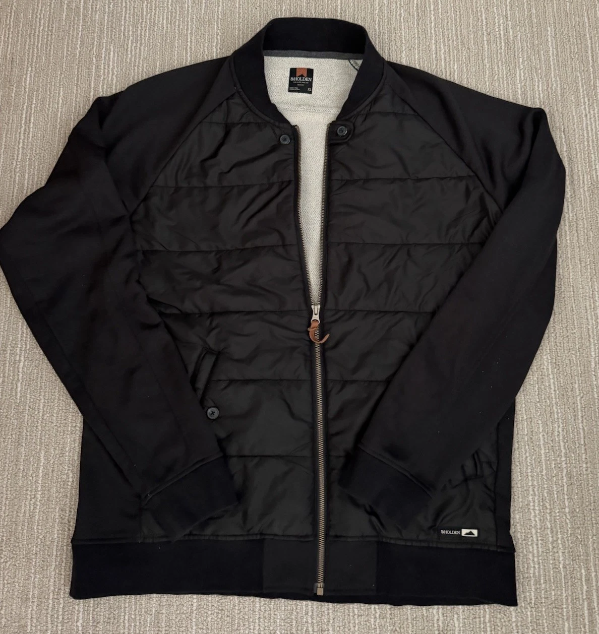 Holden Penmar Black Nylon Sweat  Insulated Men Jacket Size XL Full zip Outerwear image 1