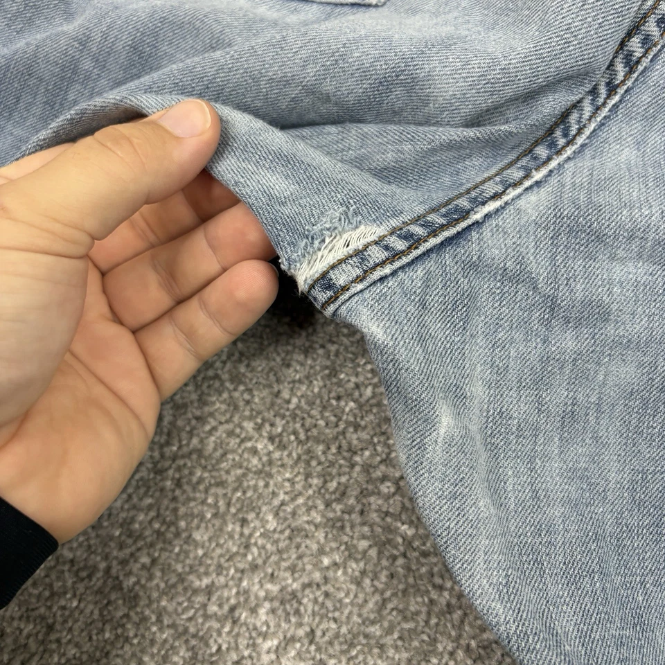 Pantalones de mezclilla Lucky Brand para hombre 36x33 Y2K corte bota relajado desgastados hechos en EE. UU. de colección Foto 3 de 4