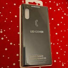 Official Genuine Samsung Galaxy Note 10, Note 10-5g Back Led Case Cover Black
