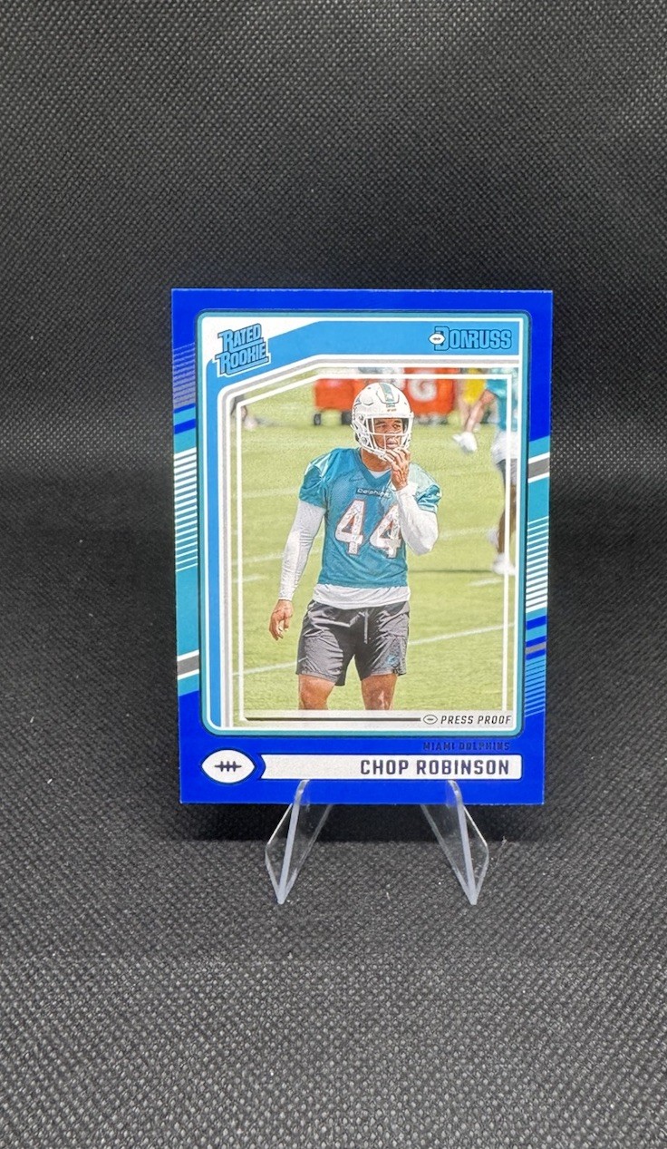 2024 Panini Donruss - Rated Rookie Chop Robinson #351 Blue Press Proof (RC)