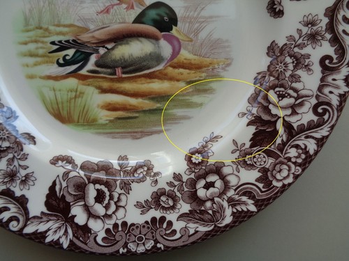 SET of 6 Spode Woodland Dinner Plates Duck Mallard Thanksgiving Fall 10.5" NEW - Picture 16 of 22