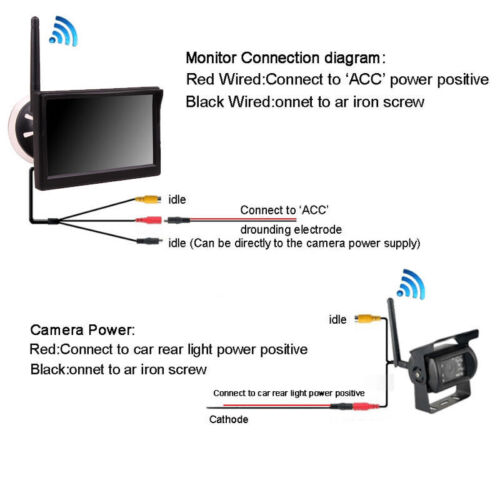 5" Wireless Reversing Camera and Rear View Monitor System for Truck Caravan RVs - Picture 23 of 24