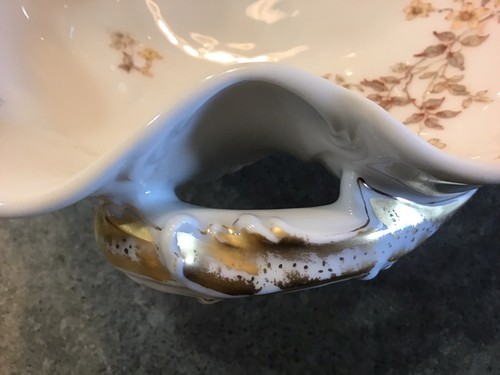 Haviland & Co Limoges Large 10β White GOLD Accents Serving Bowl β€οΈπ₯π«π·π΄π₯π«π· - Picture 3 of 12