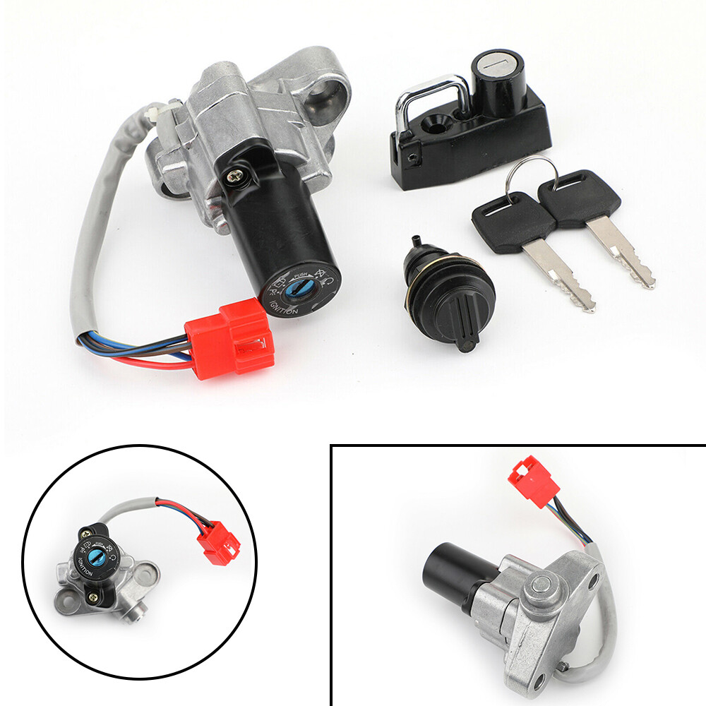 OEM 4TR-82021-00 Replacement Ignition Switch &amp; Lock Set For Yamaha V-STAR 650 &amp; 1100 (1999-2016) &ndash; With Keys Yibei-tech Ignition Switch