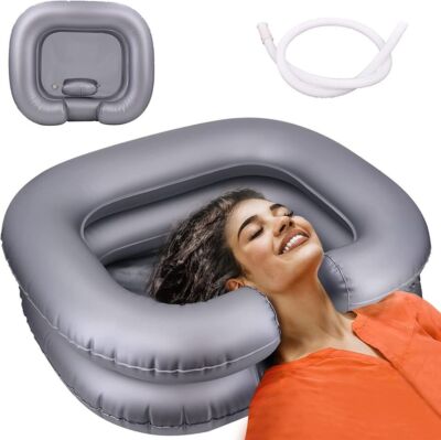 Inflatable Emergency Basin For Bedridden Wash Hair In Bed With Shampoo Bowl
