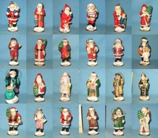 Vtg Memories of Santa Christmas Ornaments In Box Hand Painted **FREE SHIPPING**