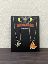 How To Train Your Dragon Chibi Meatlug Barf  Belch Best Friend Necklace Set