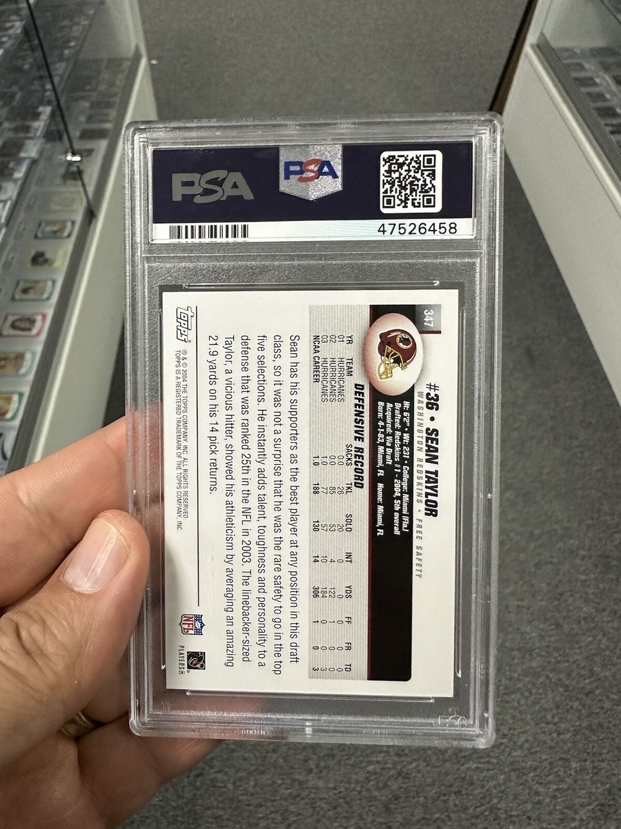 2004 Topps Collection Sean Taylor Rookie #347 PSA 10 Gem Mint