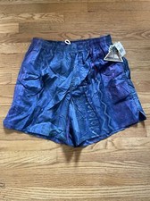 Vintage Speedo Swim Suit Trunks Shorts Men  s Large Retro Hawaiian Floral Blue