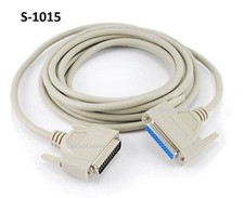 15ft DB25 Multi Purpose RS-232 Serial M/F Straight-Thru Printer Extension Cable