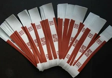 100 - Brown $5,000 Cash Money Self-Sealing Straps Currency Bands 
